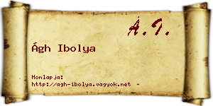 Ágh Ibolya névjegykártya