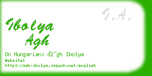 ibolya agh business card